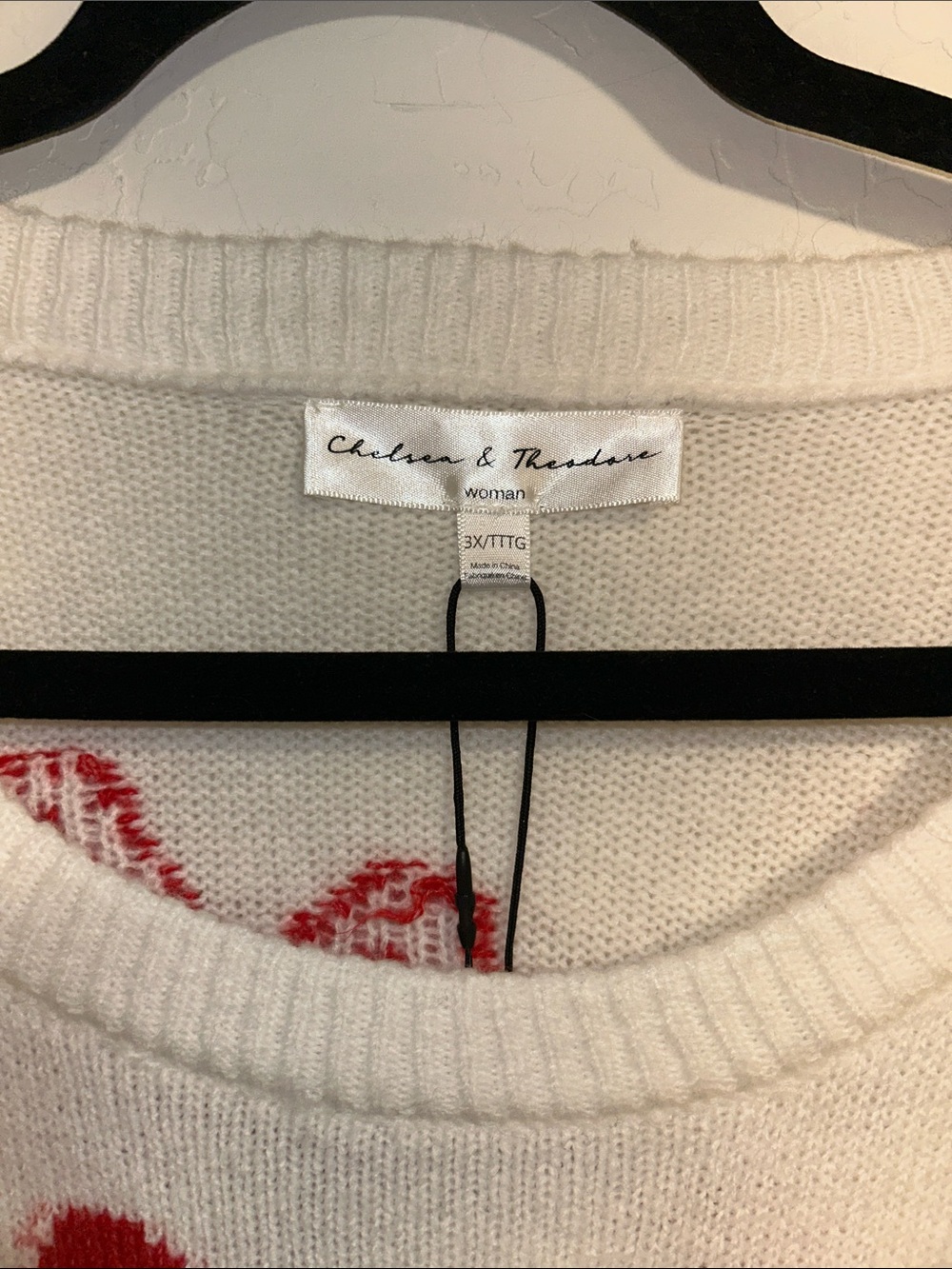 Chelsea & Theodore Long Sleeve Crew Neck Sweater With Hearts. - Picture 4 of 14